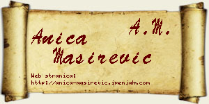 Anica Maširević vizit kartica